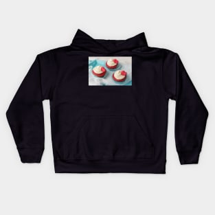 Heart cupcakes for Valentine's Day Kids Hoodie